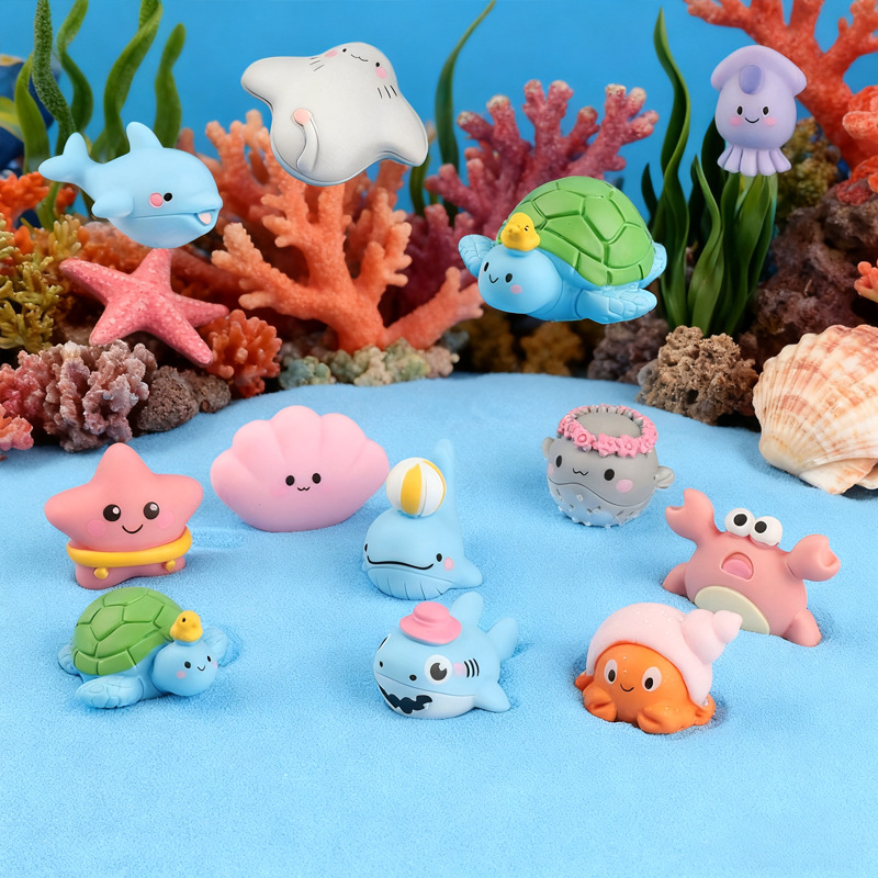 Marine Aquarium Mini - Micro landscape cute marine animals dolphins