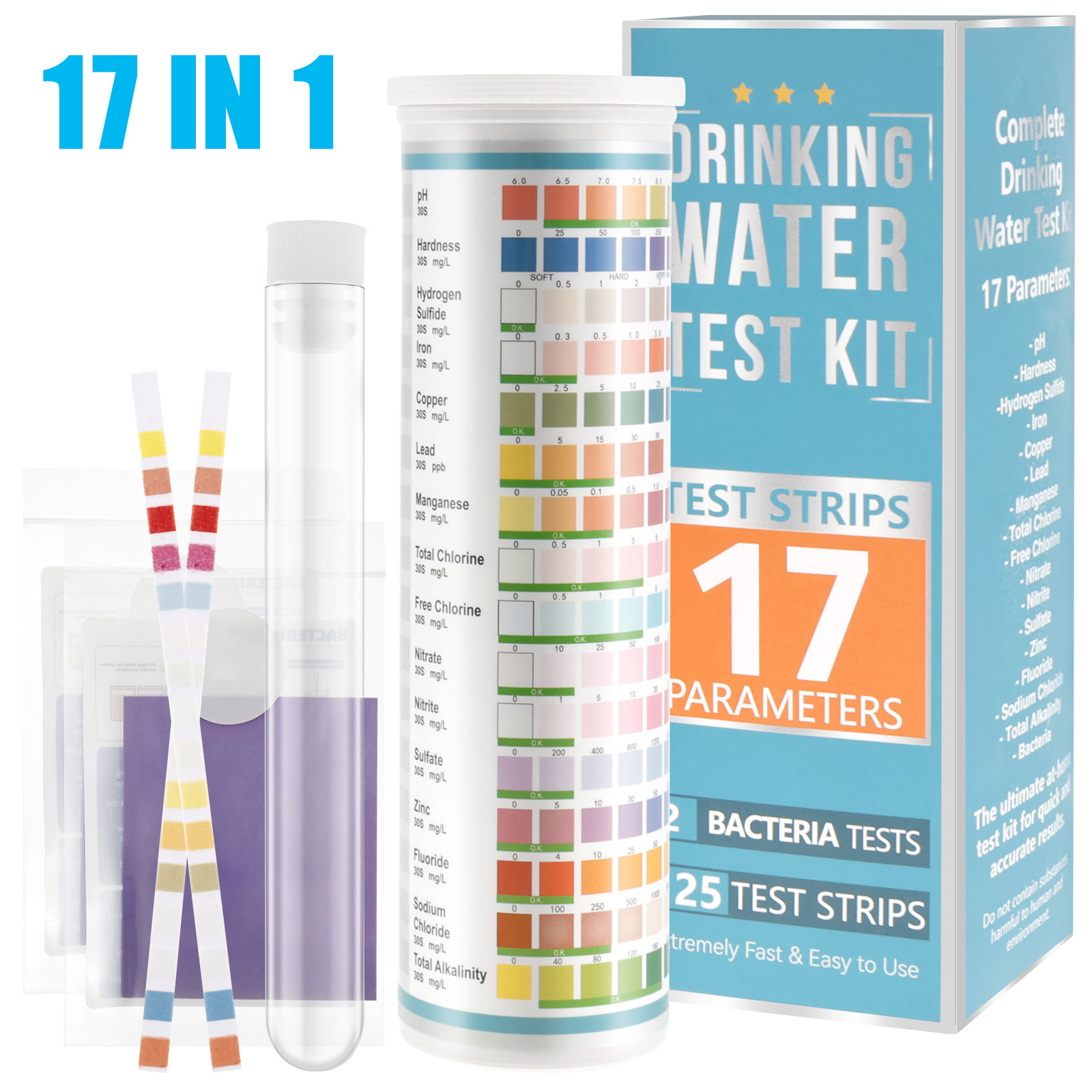 Marine Test Kit - 5-17 in 1 Aquarium Test Strips
