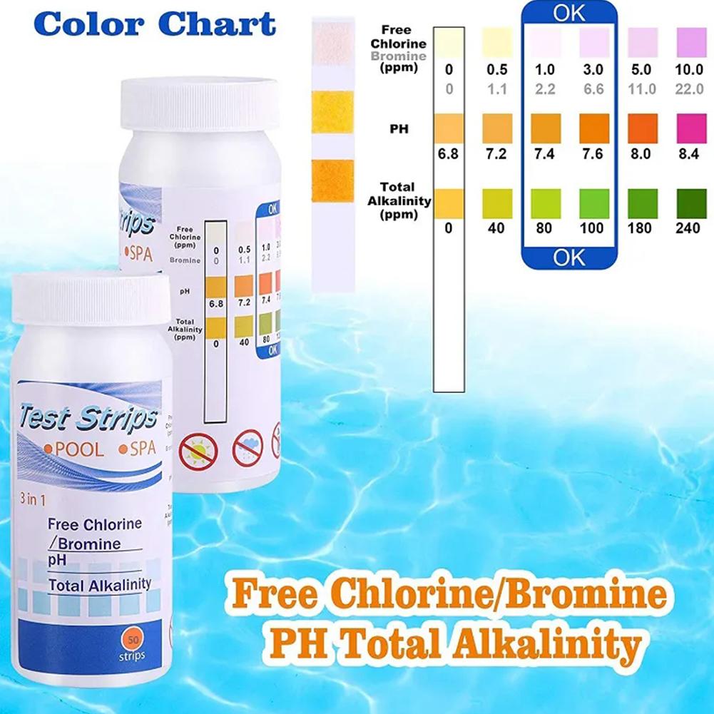 50pcs Chlorine PH Test Strips  - Marine Test Kit recensie en prijs