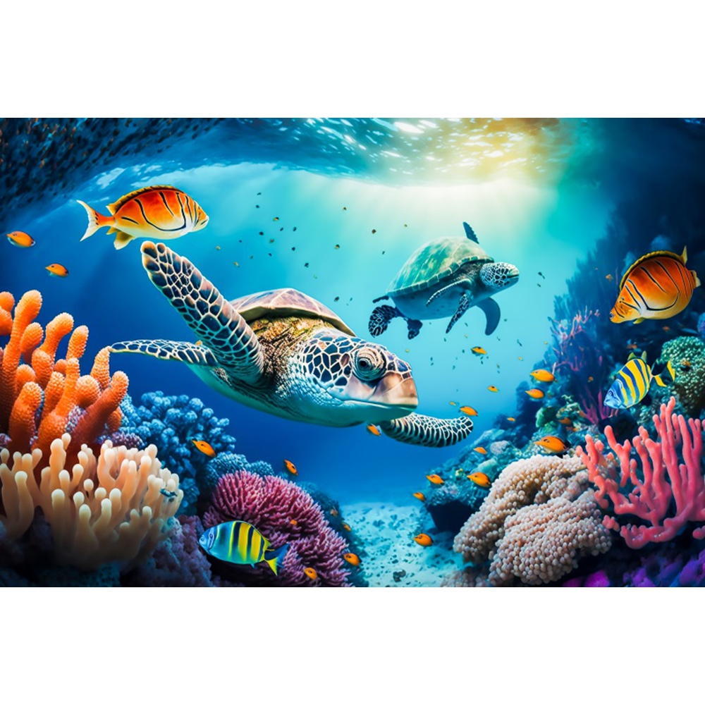 Underwater World Backdrop Unde - Aquarium Marine World recensie en prijs