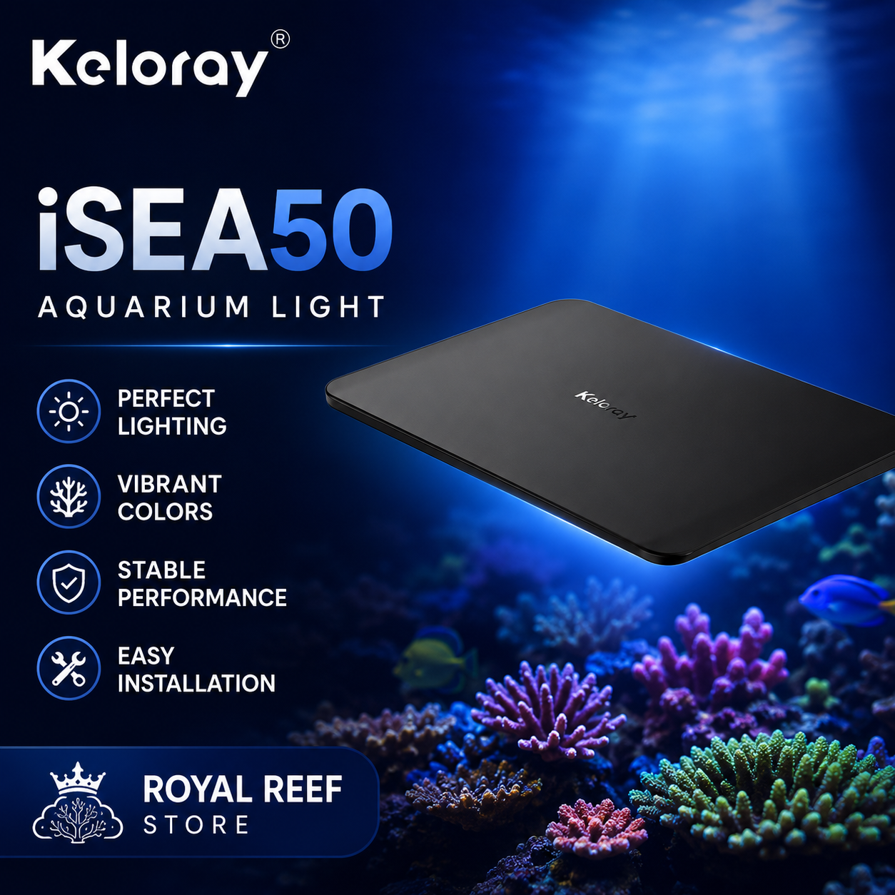 Keloray iSEA50 50W Fanless Ful - Marine Aquarium App recensie en prijs