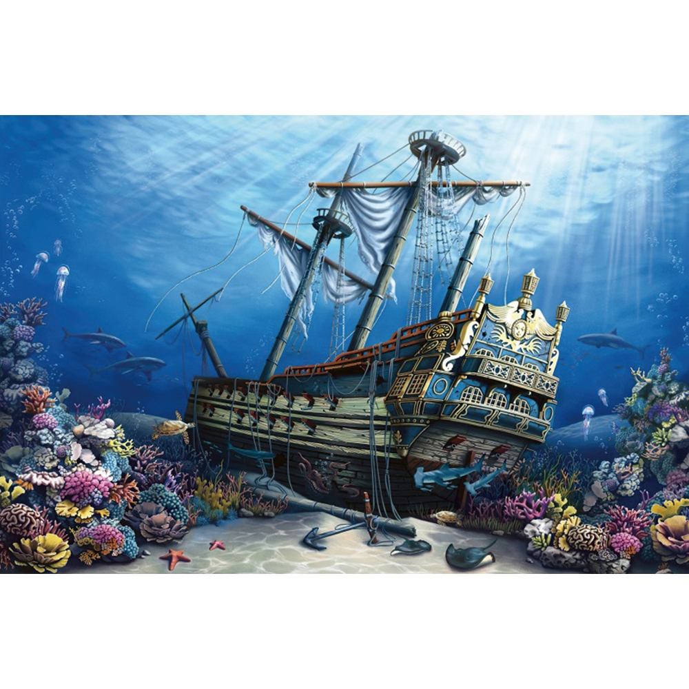 Under Sea Seabed World Backdro - Aquarium Marine World recensie en prijs