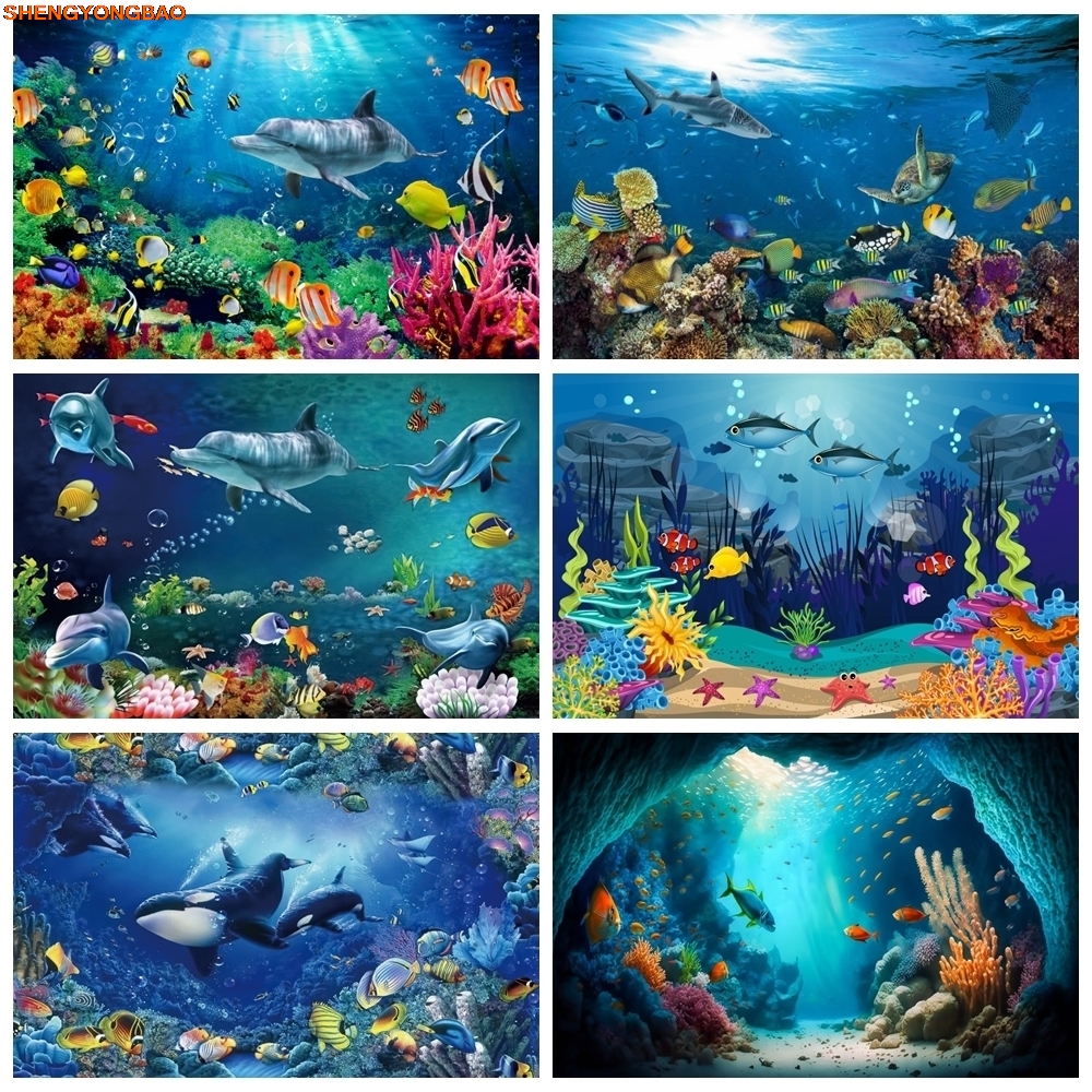 Under Sea Seabed World Backdro - Aquarium Marine World recensie en prijs