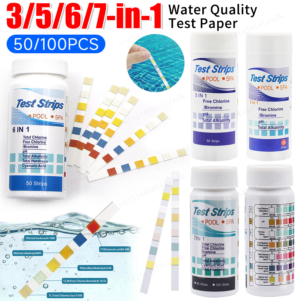 50/100pcs 3/5/6/7 in 1 Swimmin - Marine Test Kit recensie en prijs